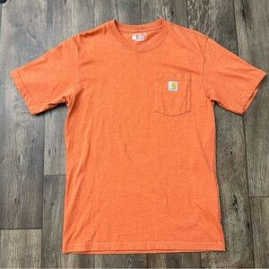 Carhartt Loose Fit Short Sleeve Pocket T-shirt Men’s Size S Orange
